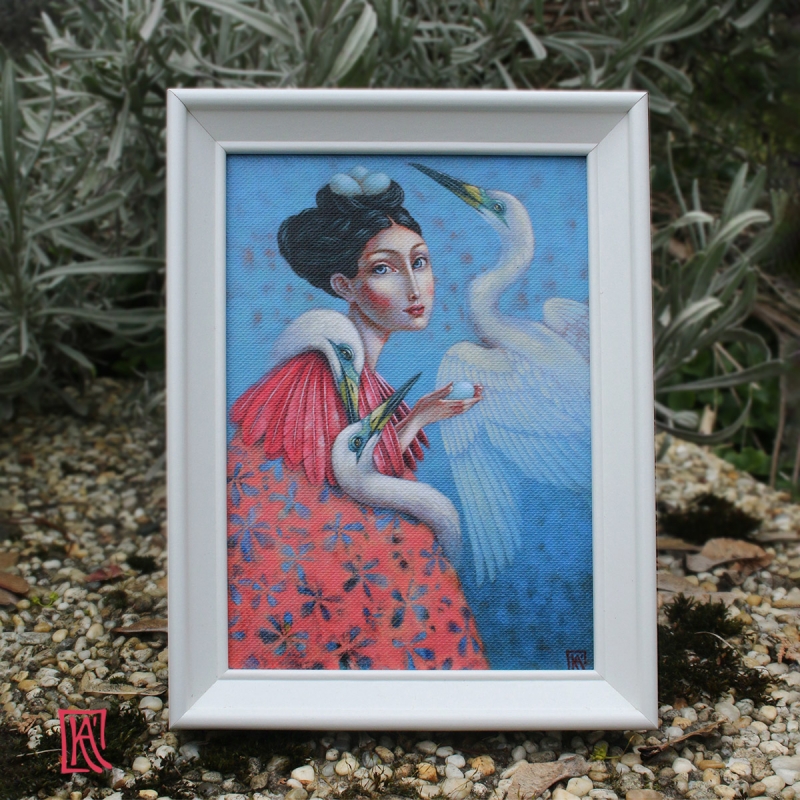 Madarak anyja vászon giclée nyomat