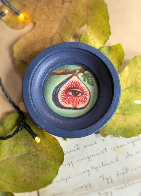 Füge, eredeti miniatür olajfestmény